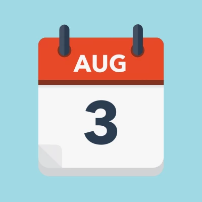 Calendar icon showing 3rd August