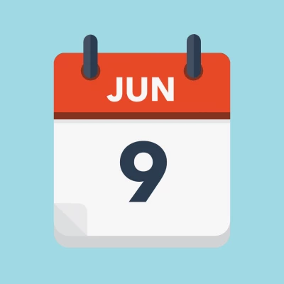 Calendar icon showing 9th June